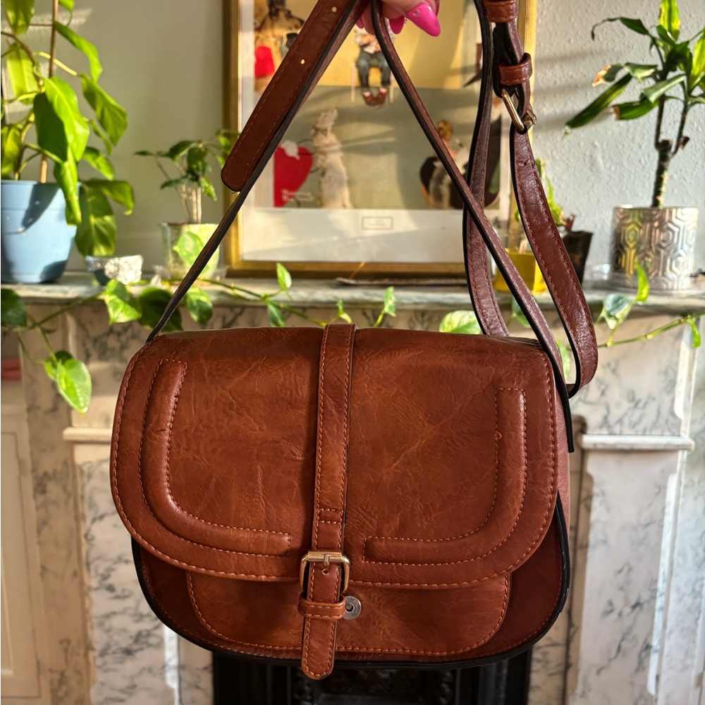 Fossil crossbody leather purse